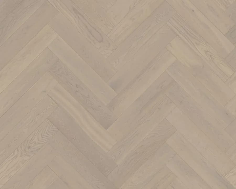 Casper White European Oak Herringbone flooring swatch
