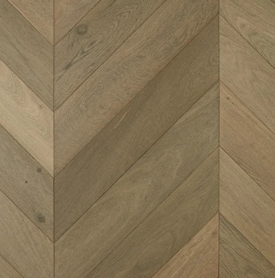 Chevron Storm De Marque Oak flooring swatch