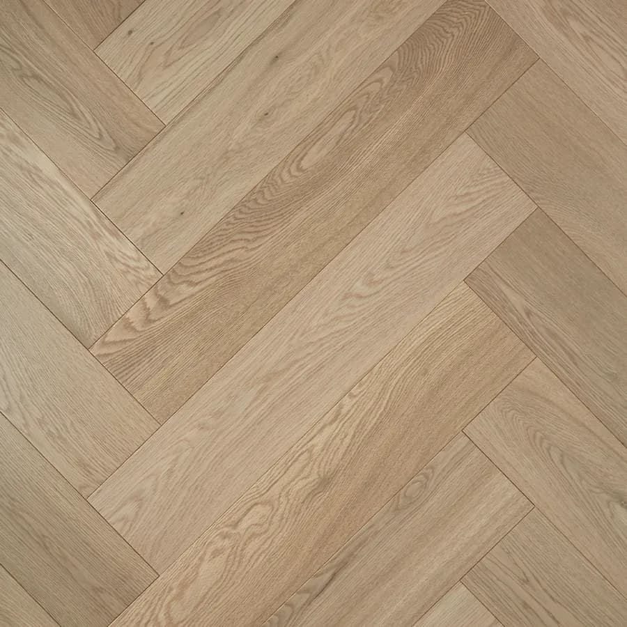 Herringbone Vanilla De Marque Oak flooring swatch