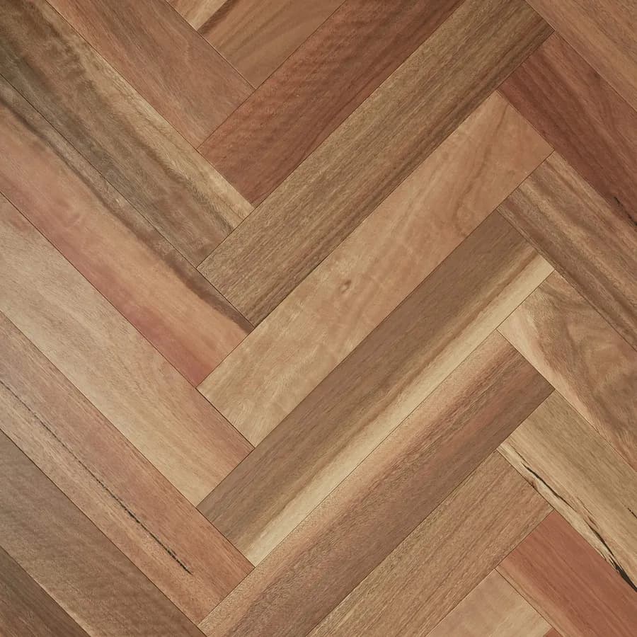 Herringbone Spotted Gum Fiddleback flooring swatch