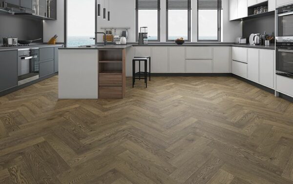 Parisien Grey Herringbone