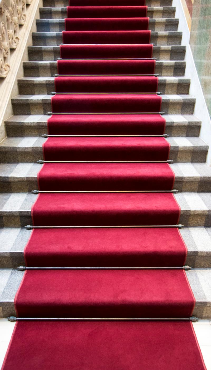red stair runner